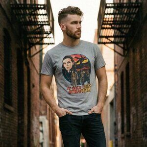 Stranger Things Season 2 Men’s Medium Graphic Tee Gray Retro Hawkins Fan Shirt